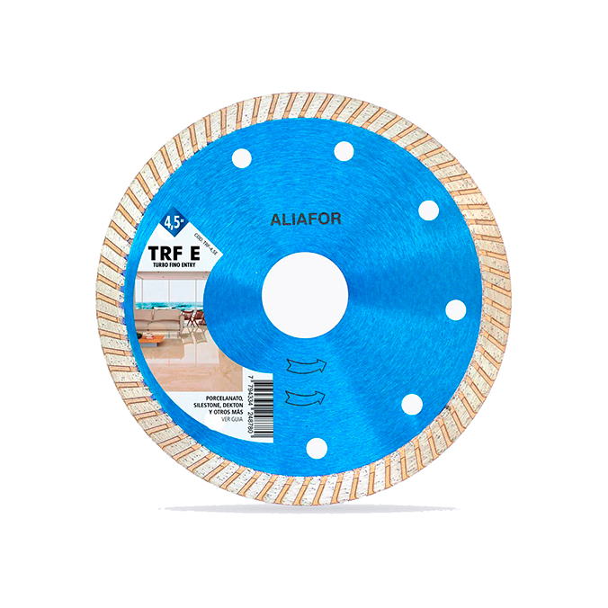 DISCO DIAMANTADO PORCELANATO ALIAFOR TURBO FINO TRF E 115mm - Imagen 2