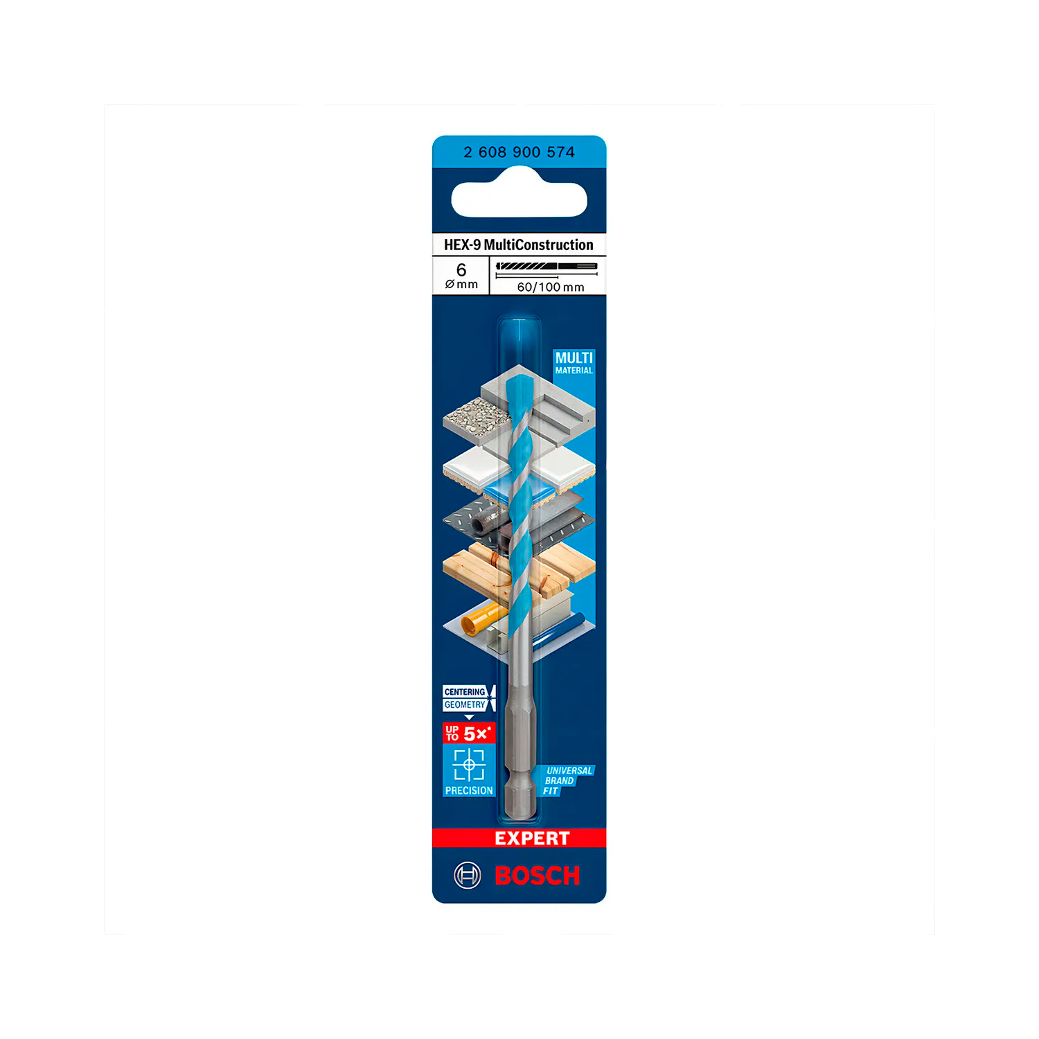 BROCA MECHA MULTICONSTRUCCIÓN 6MM HEXAGONAL BOSCH EXPERT - Imagen 2