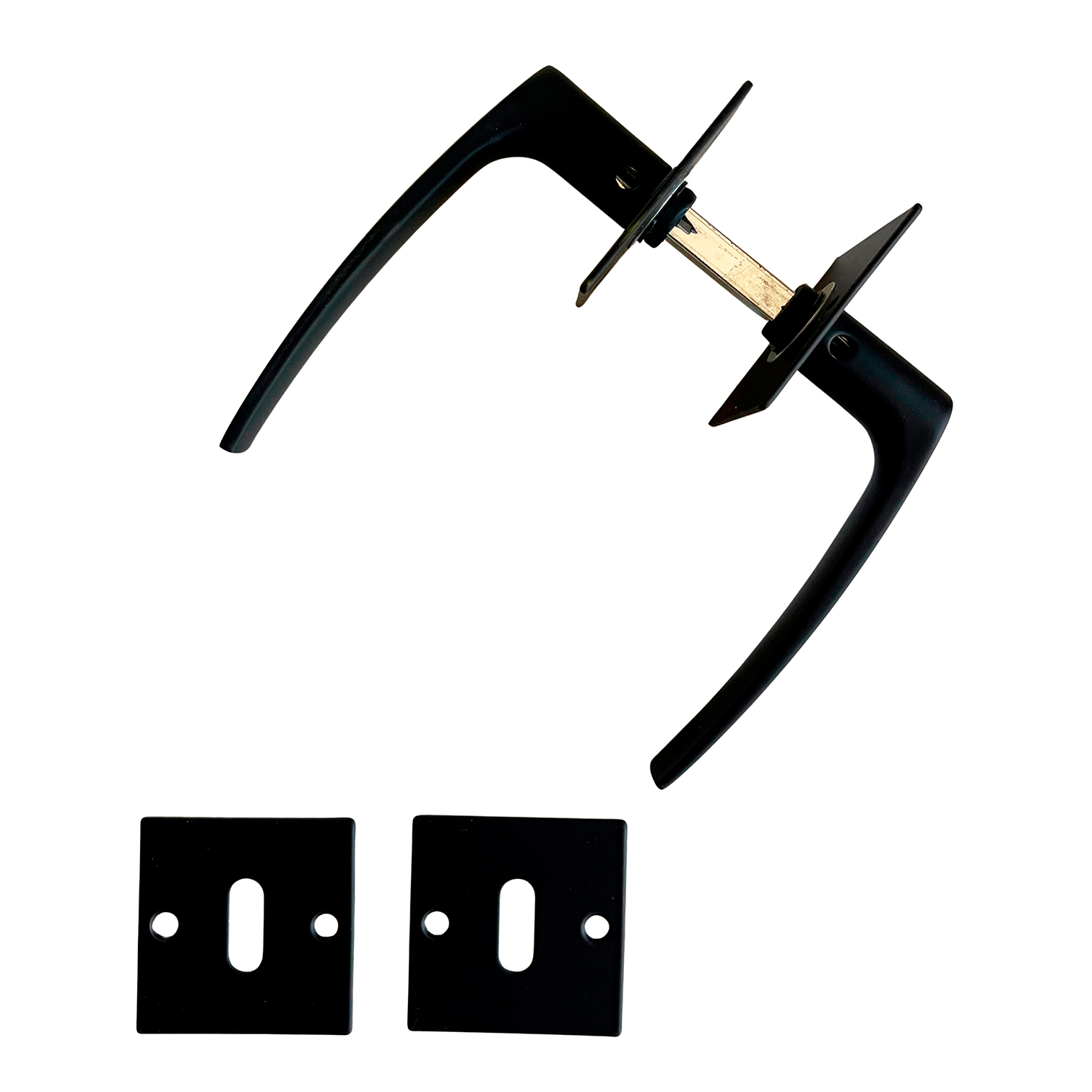 MANIJA SIENA NEGRO MATE PICAPORTE DOBLE AC. INOX. YALE - Imagen 4