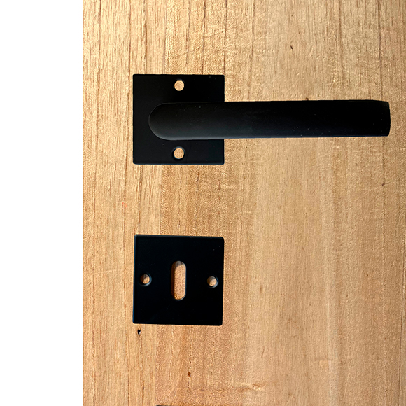 MANIJA SIENA NEGRO MATE PICAPORTE DOBLE AC. INOX. YALE - Imagen 6