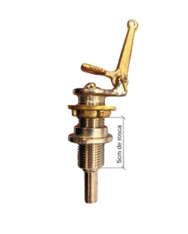 BOTON LARGO BRONCE CROMADO PARA DEPÓSITO FRANKLIN