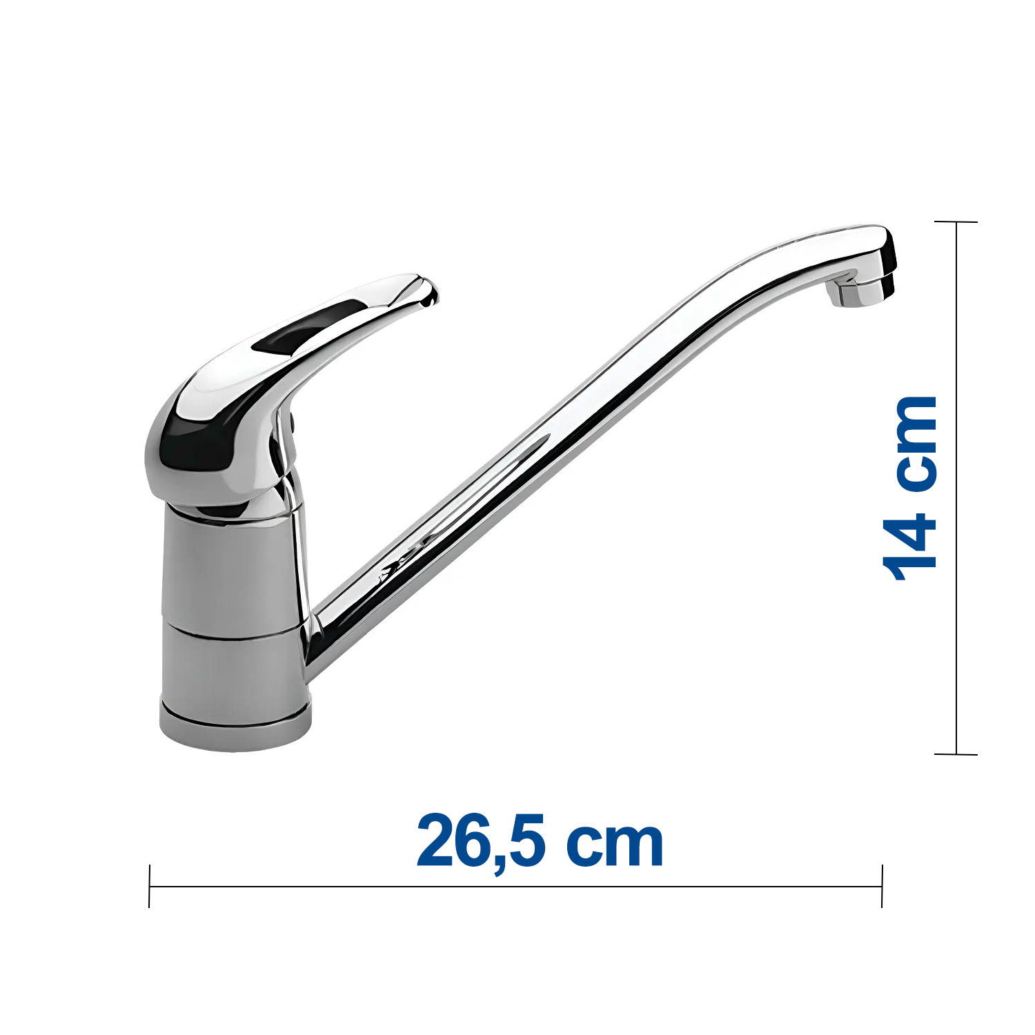 GRIFERÍA COCINA MESADA MONOCOMANDO CROMO HYDROS 105411 - Imagen 5