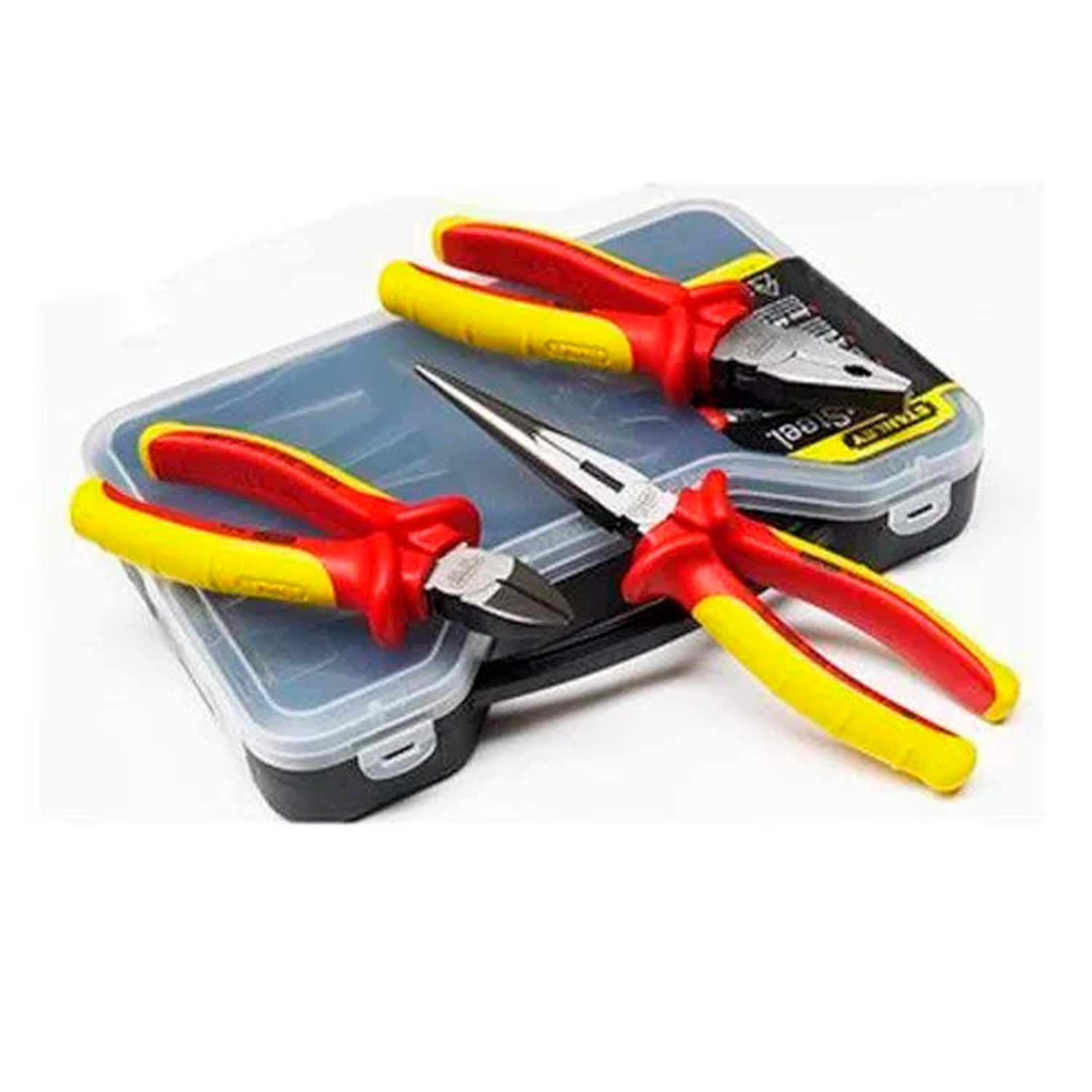 SET X 2 PINZAS + 1 ALICATE 1000V STANLEY 84-011
