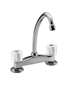 GRIFERIA COCINA MESADA LAZA CROMO VOLANTE BCO. PEIRANO 919/M