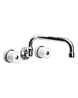 GRIFERIA COCINA EMBUTIR LAZA CROMO VOLANTE BCO. PEIRANO 949