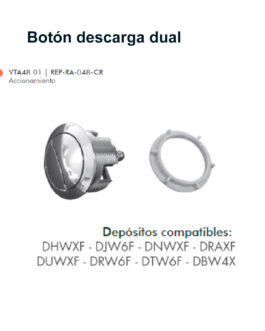 BOTÓN REDONDO DOBLE DESCARGA 48MM CR FERRUM ORIGINAL VTA48