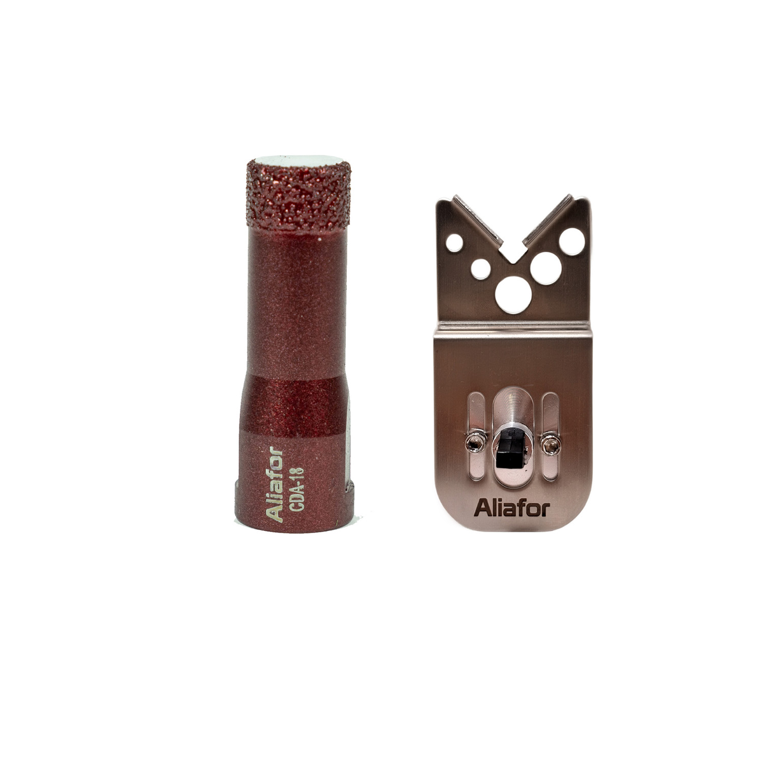 COPA DIAMANTADA RM14 18MM + GUÍA PERFORACIÓN ALIAFOR